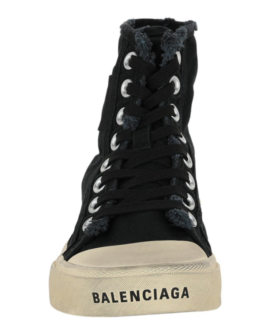Balenciaga High-Top Sneakers With Distressed Sole And Graffiti Logo