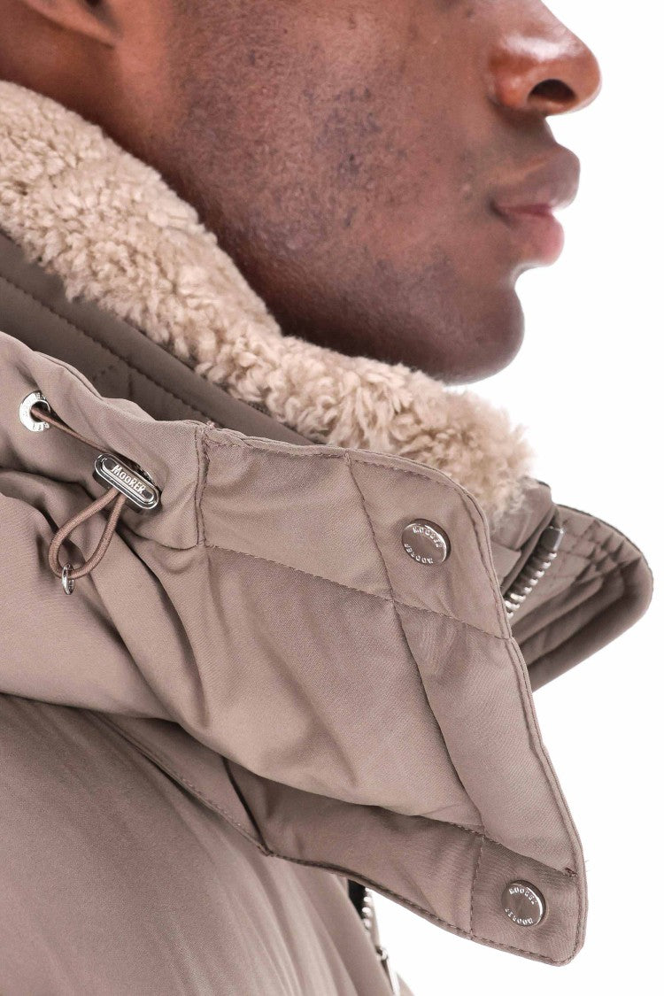 Moorer Alarick-Kn Down Jacket With Shearling Collar