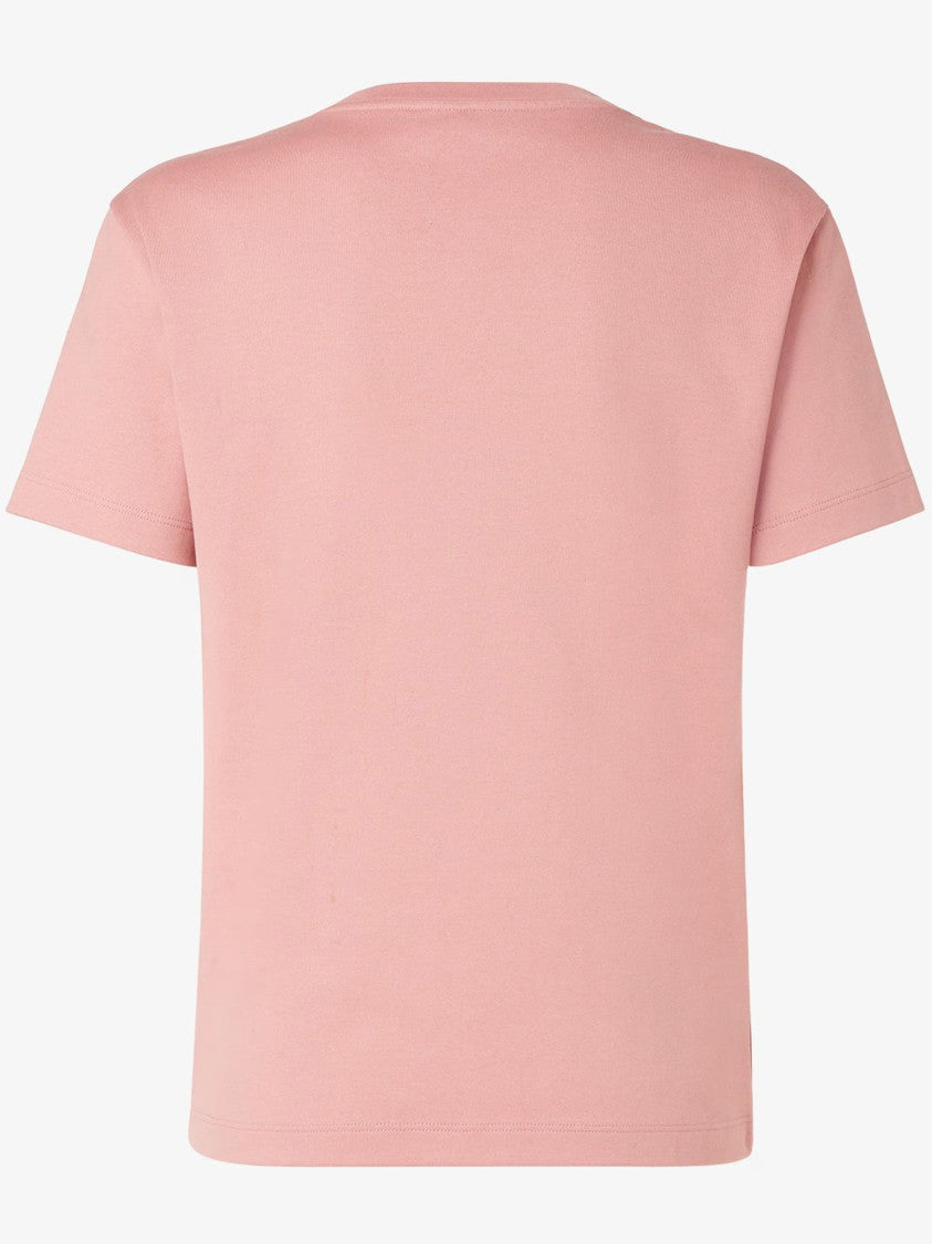 Fendi Pink Boxy-Fit Bold Graphic Printed T-Shirt