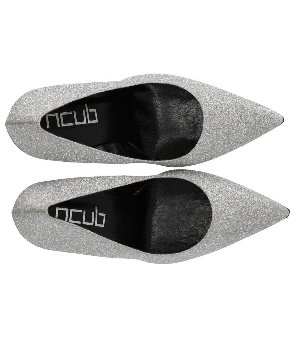 Ncub Gaba Silver Glitter Pump