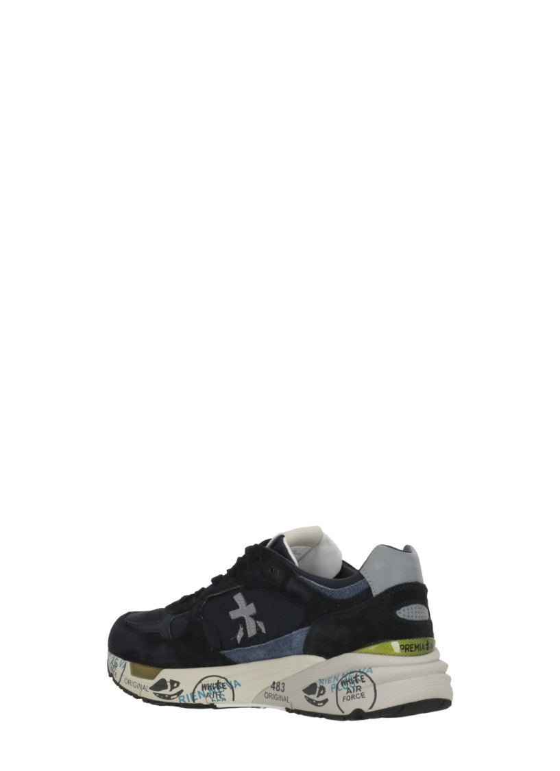 Premiata Blue Mase25 Suede Inserts Sneakers