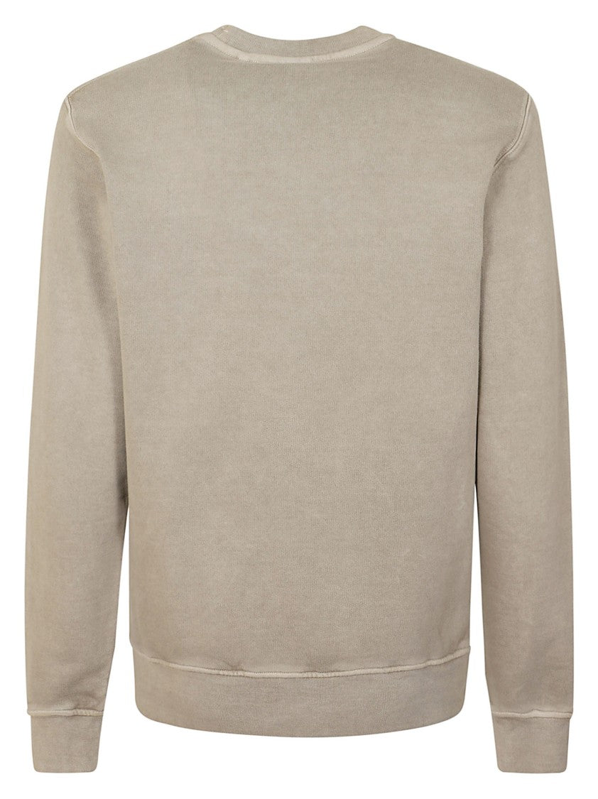 Aspesi Relaxed Fit Cotton Sweatshirt With Ribbed Details