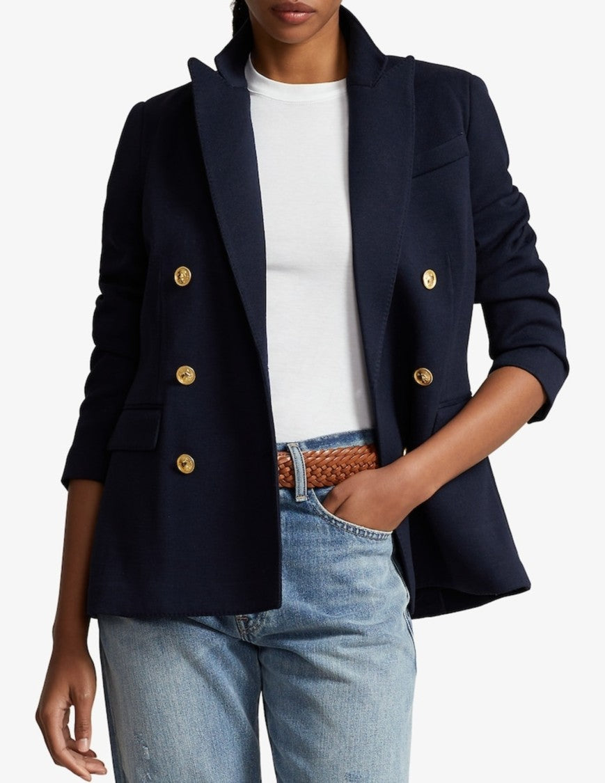 Polo Ralph Lauren Structured Double-Breasted Blazer With Equestrian Details
