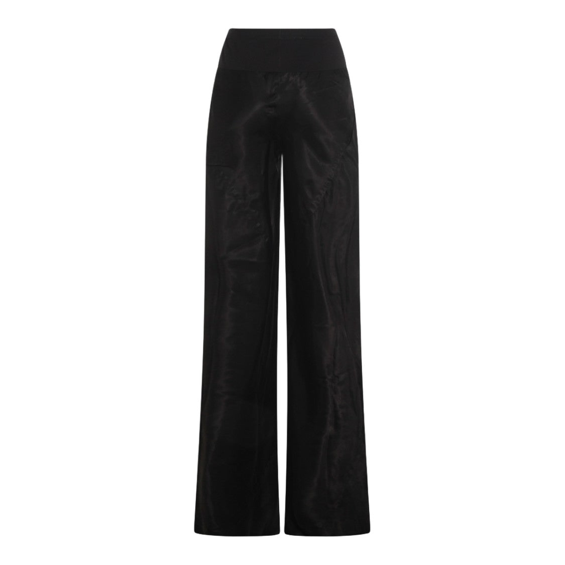 Rick Owens Wide-Leg Trousers With High Ribbed Waistband