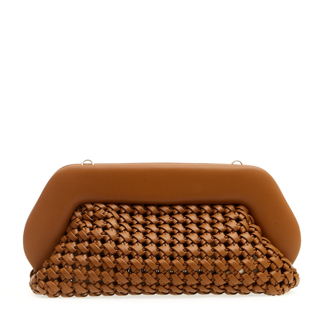 Themoirè Large Braided Leather Clutch