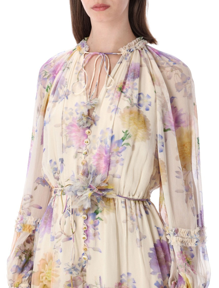 Zimmermann Luna Ruffle Ruffled Floral Playsuit