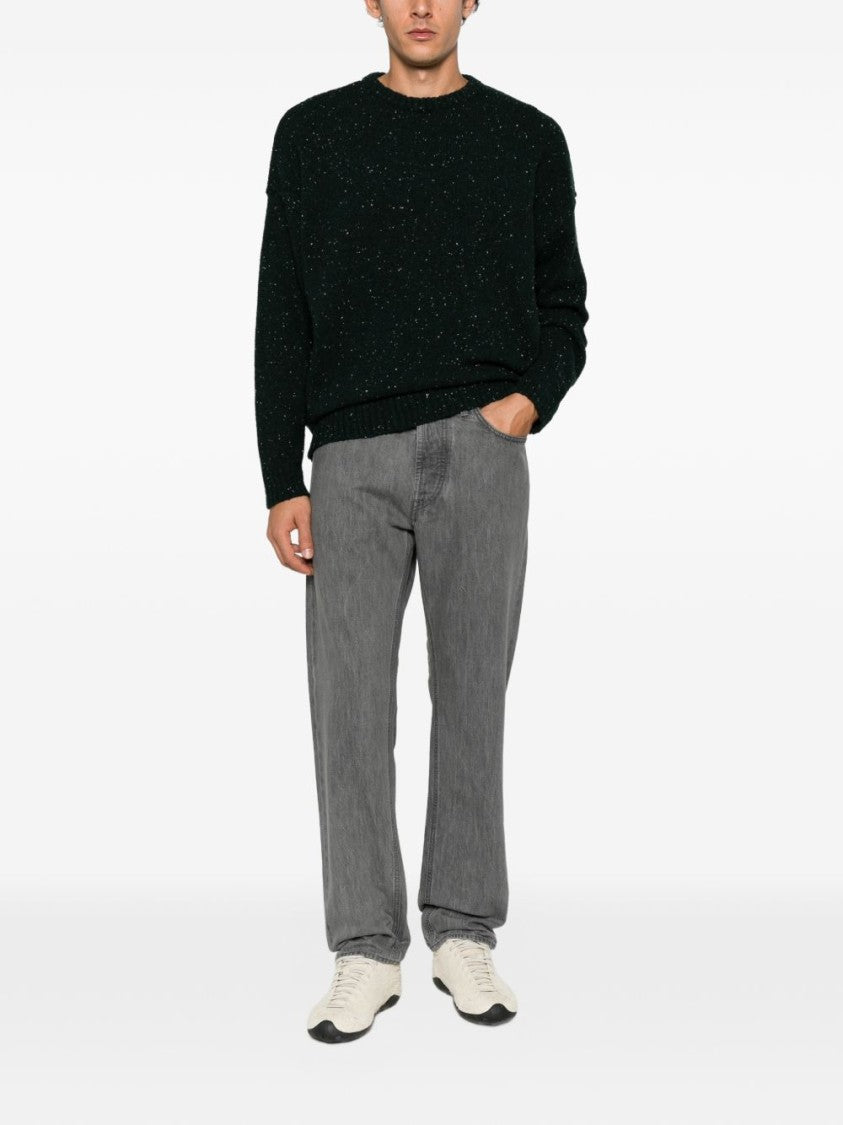 Stone Island Washed Grey Five-Pocket Straight-Leg Pants