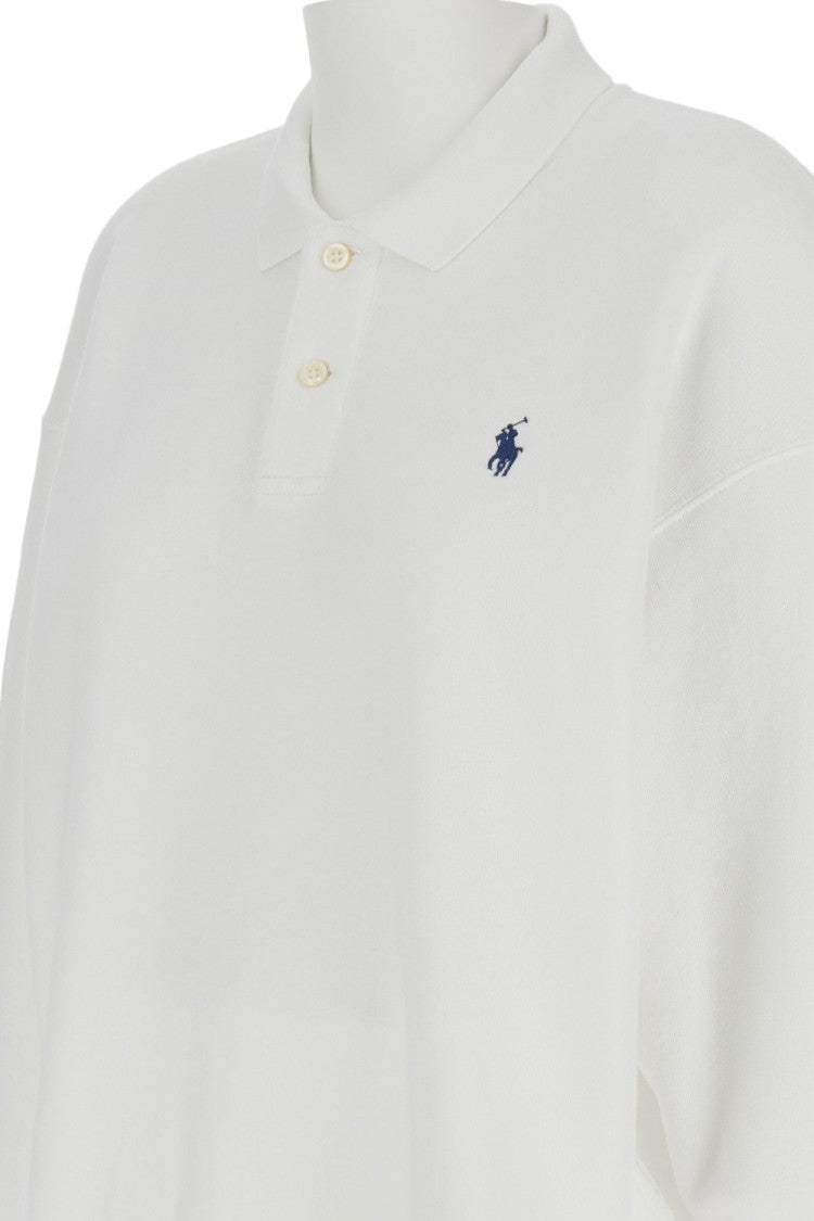 Polo Ralph Lauren White Relaxed Fit Polo Sweater