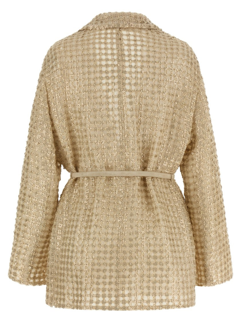 Brunello Cucinelli 'Dazzling Net Embroidery' Organza Blazer