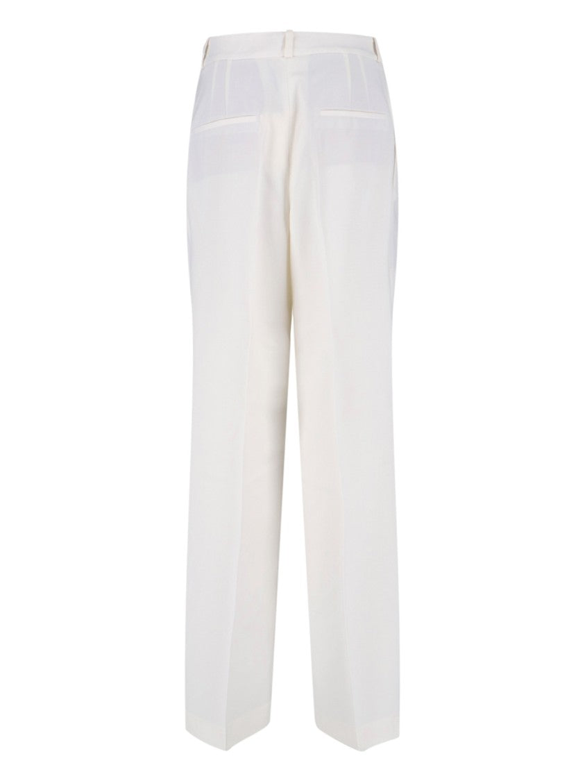 Róhe High-Waisted Straight-Leg Trousers With Pleated Front