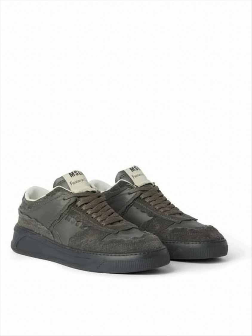 Msgm Low-Top Sneakers With Calf Leather