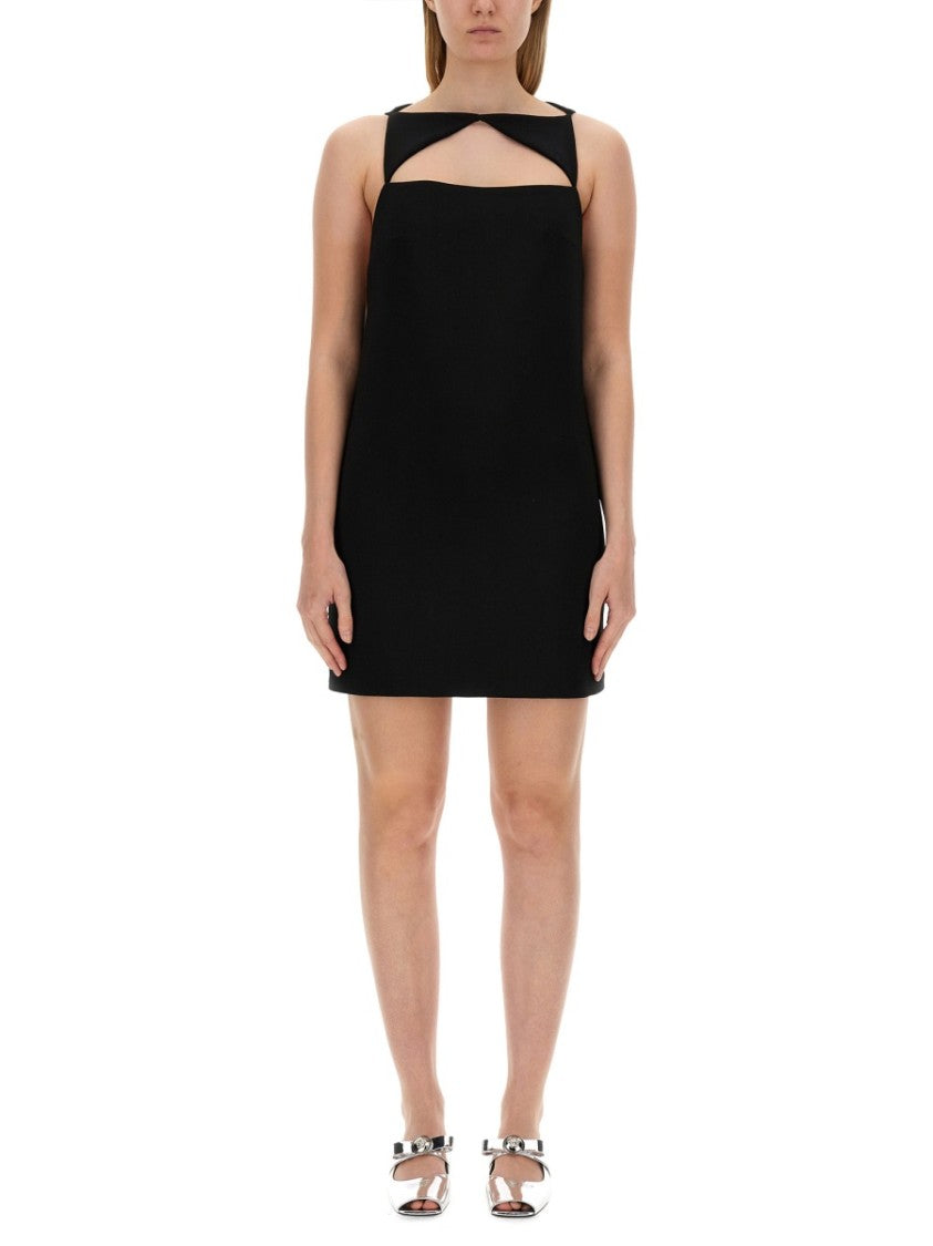 straight cut mini dress Straight-cut viscose mini dress :: LICHI