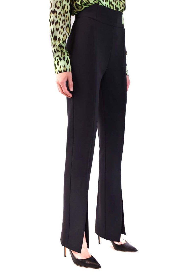 Pinko Tailored High-Waist Pants Front Slits Silhouette