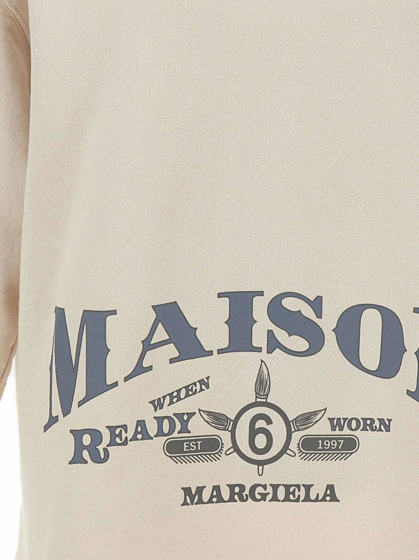 Mm6 By Maison Margiela Relaxed Fit Bold Logo Print Sweatshirt
