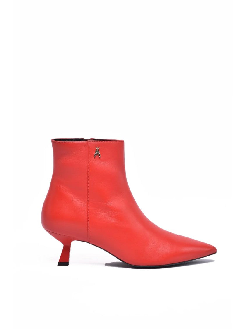 Patrizia Pepe Red Leather Women's Leather Heel Ankle Boot
