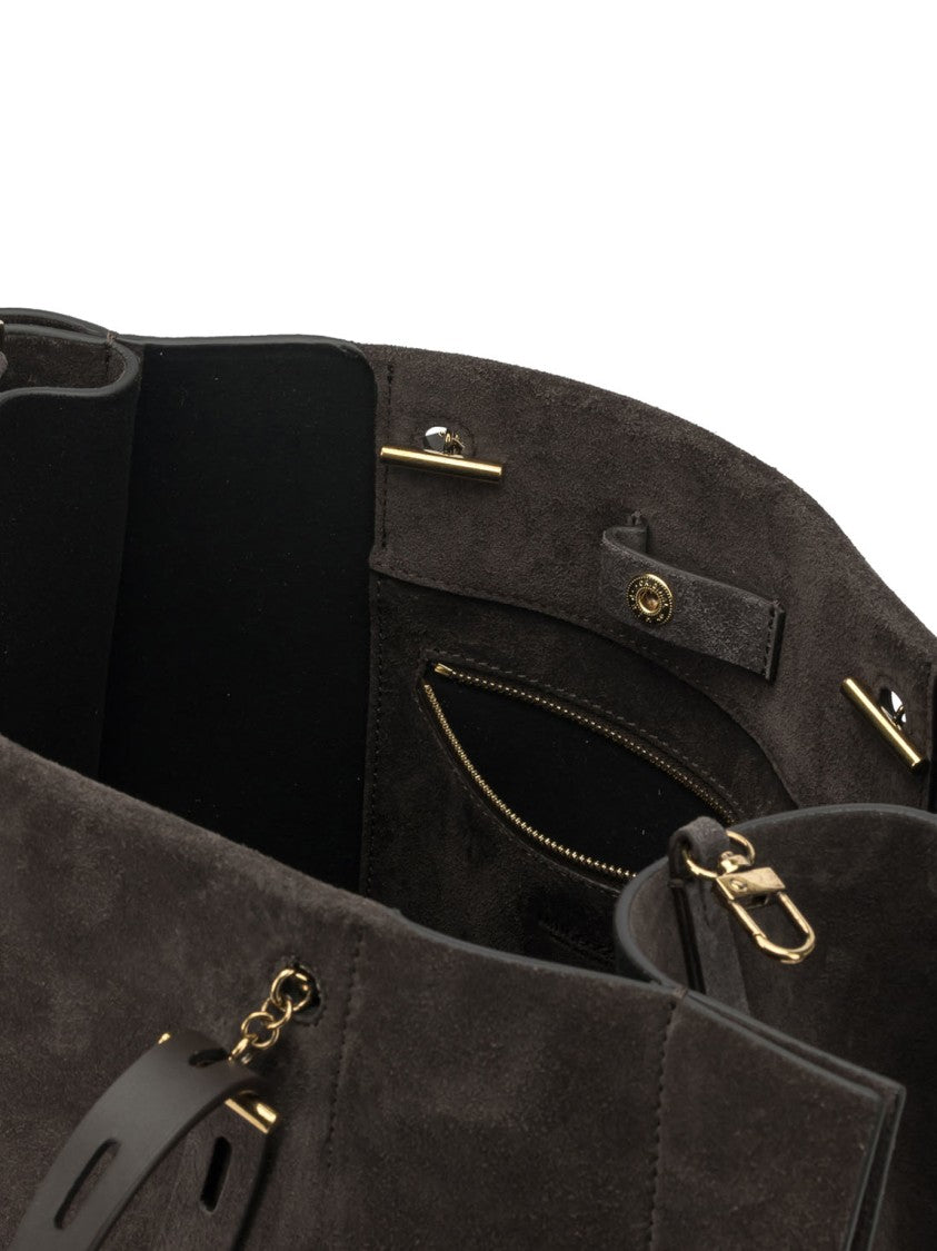 Minobossi Suede Shoulder Bag With Adjustable Straps