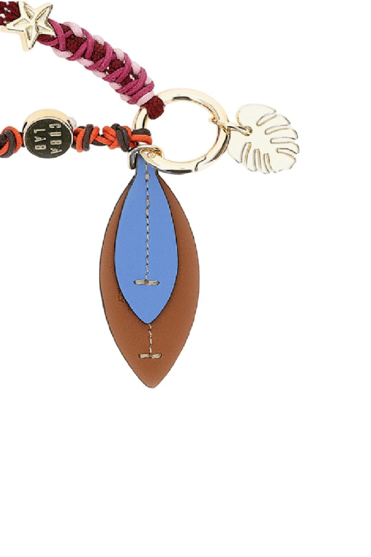 Cuba Lab Multicolor Fabric Cord Keychain