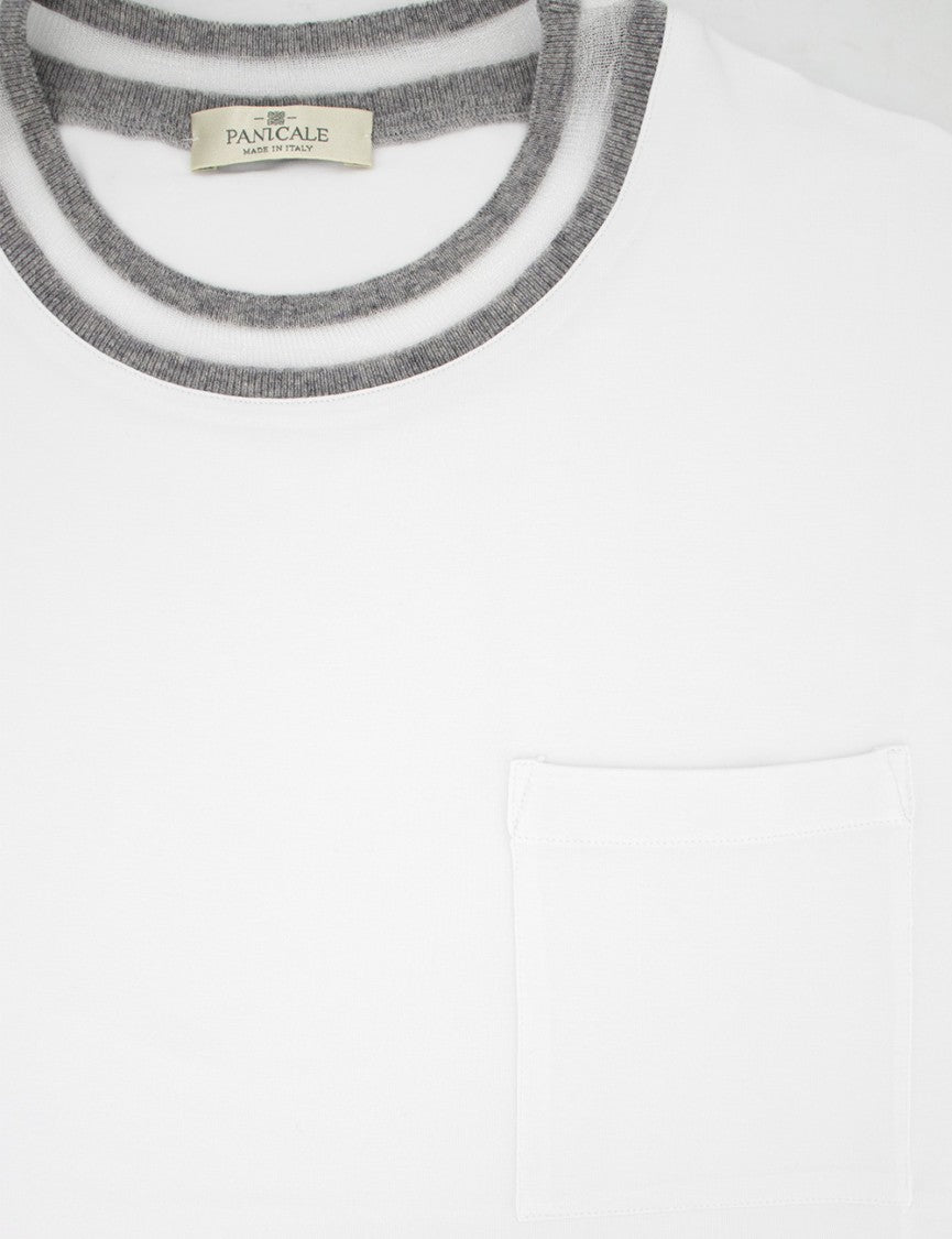 Panicale Round Neck T-Shirt With Lurex Detailing