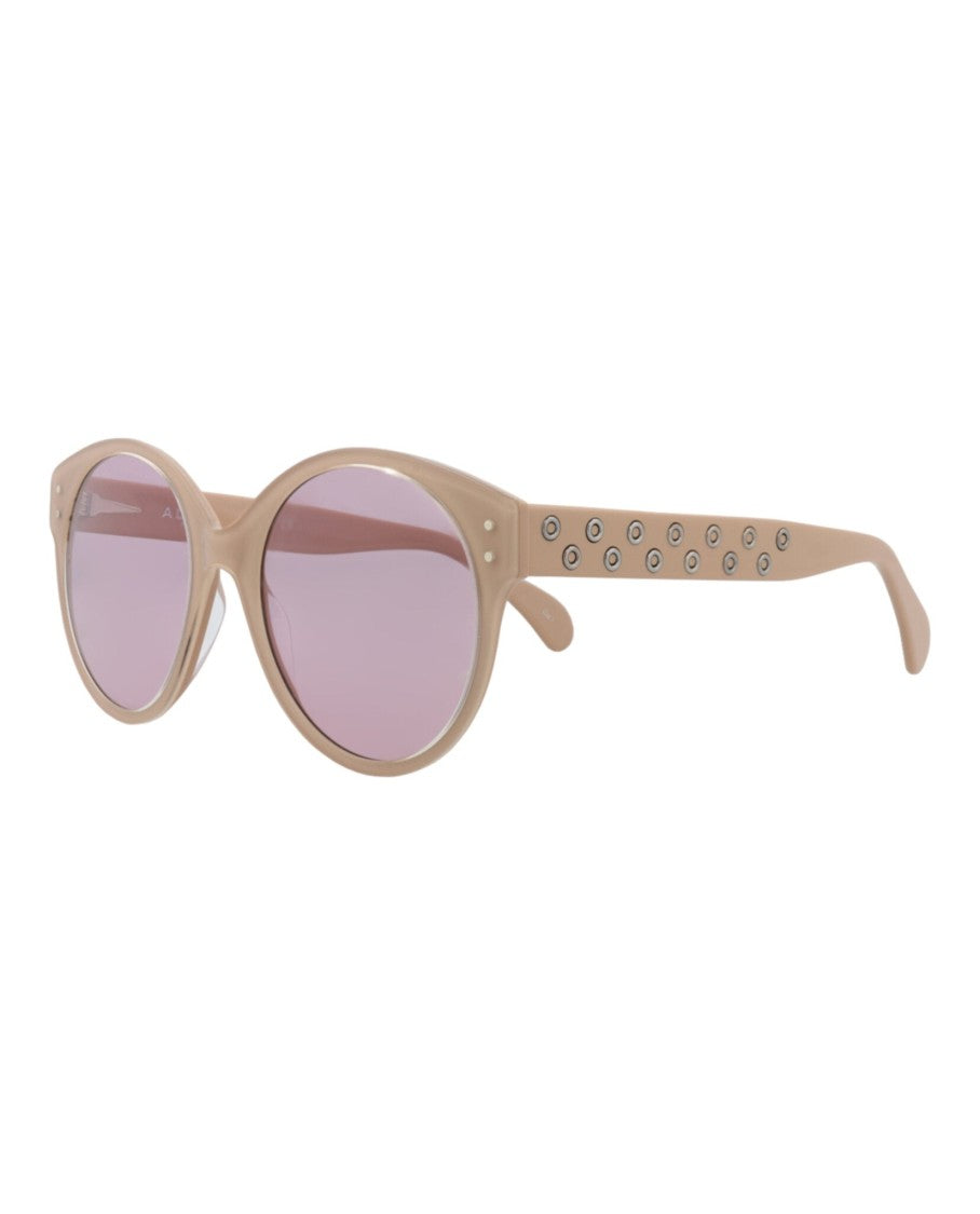Alaïa Round-Frame Acetate Sunglasses