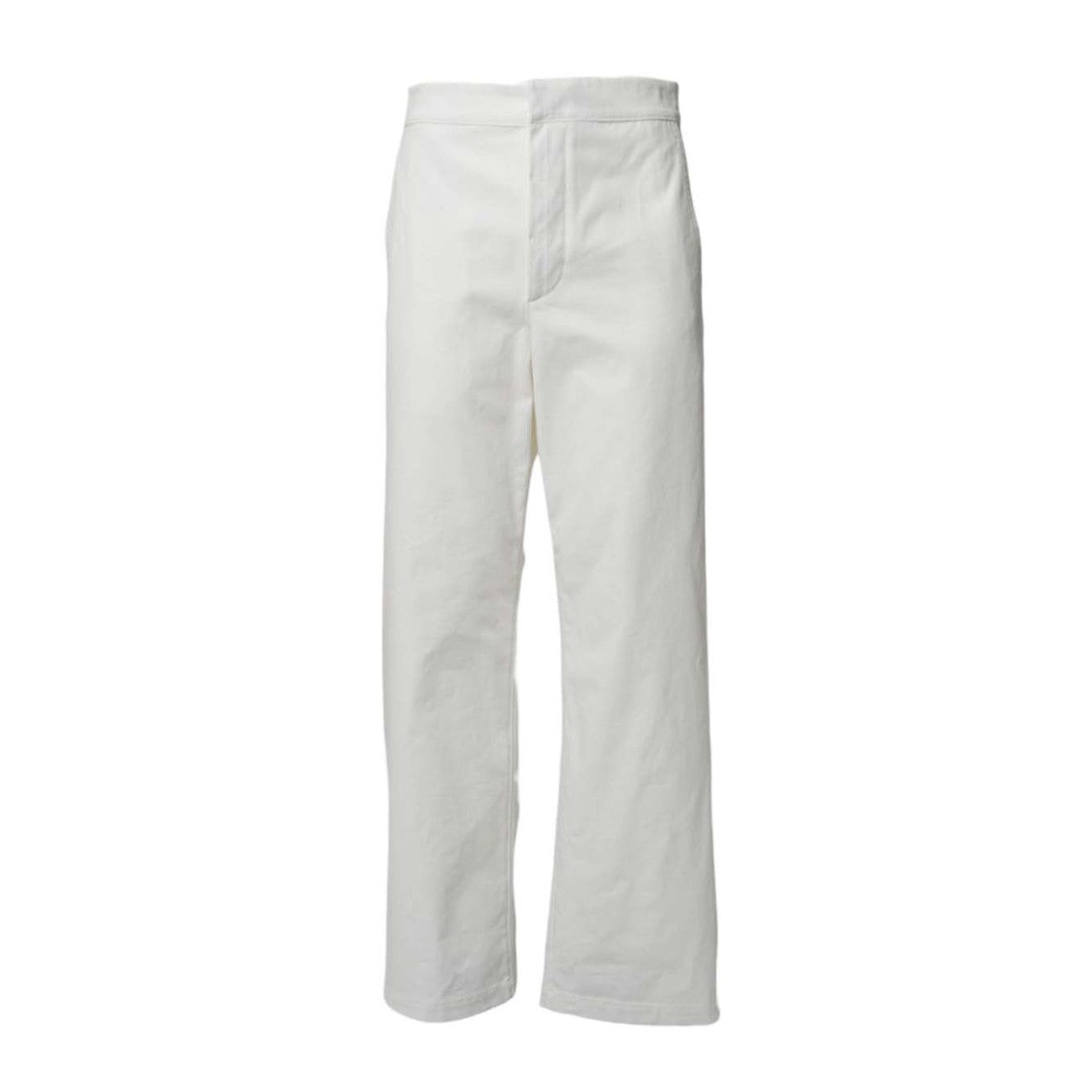 Jil Sander Straight-Leg White Trousers With High Waist