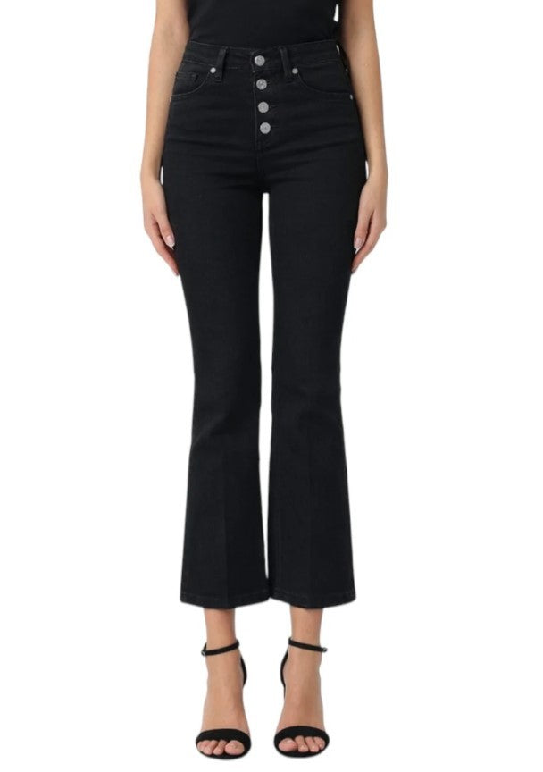 Liu Jo High-Waisted Bootcut Trousers With Jewel Buttons