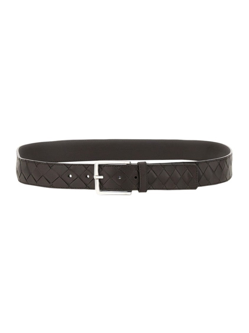 Bottega Veneta Woven Calfskin Leather Belt