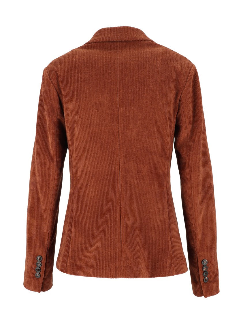 Circolo 1901 Brown Slim-Fit Corduroy Blazer