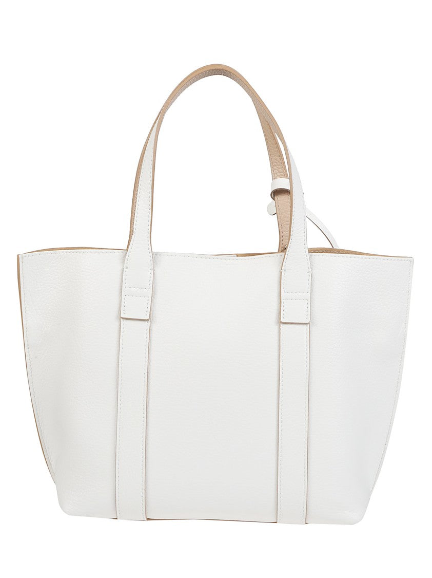 Hogan Small Script Structured Calf Leather Tote Bag