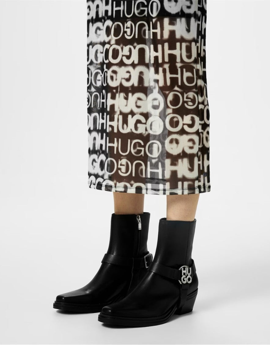 Hugo Boss Kody Stacked-Logo Ankle Boots