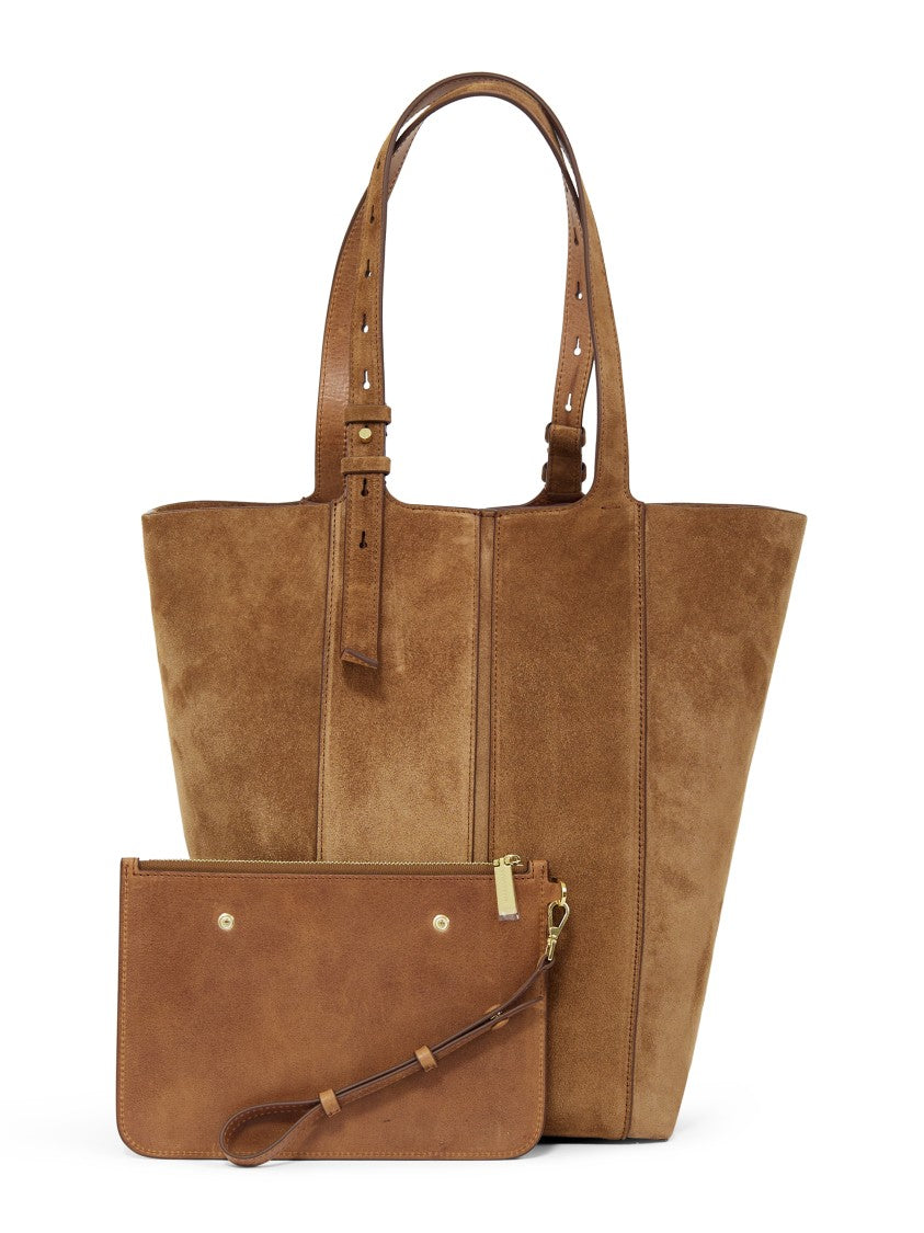 Golden Goose Fringed Palmellato Leather And Suede Handbag