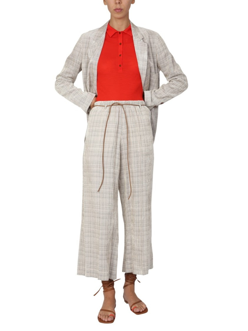 Alysi Tailored Double-Breasted Blazer With Notched Lapels