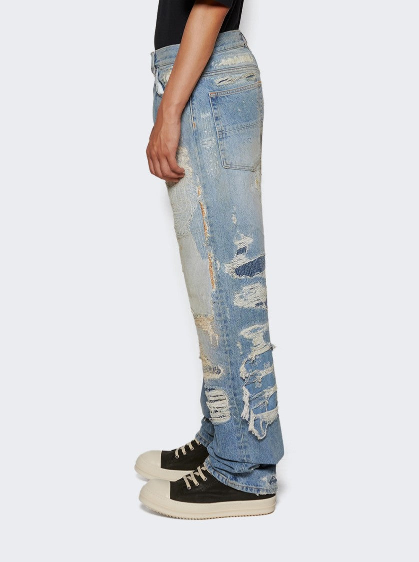 Amiri Repaired Straight Jean Blue