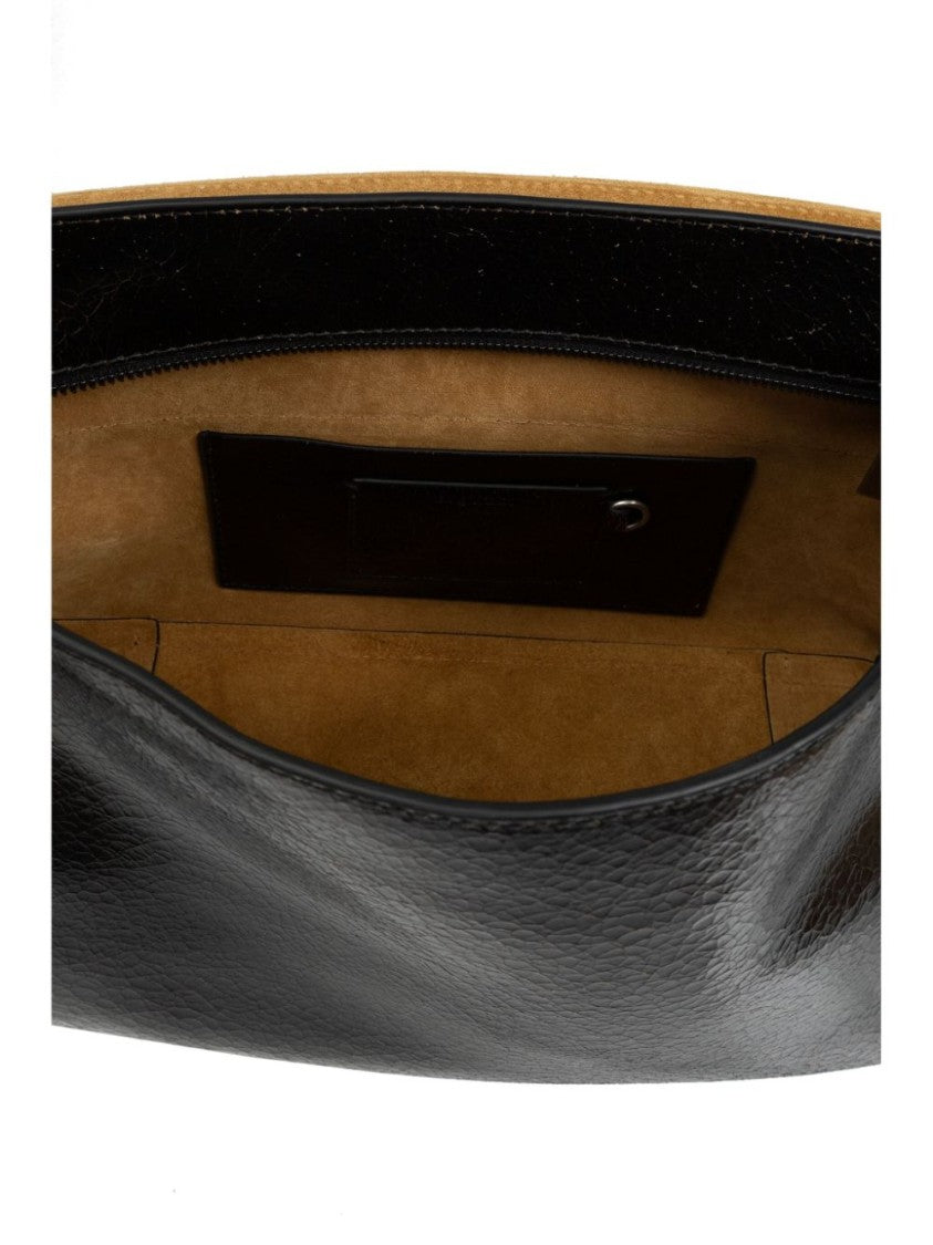 Alexander Mcqueen Grained Black Calf Leather Tote Bag