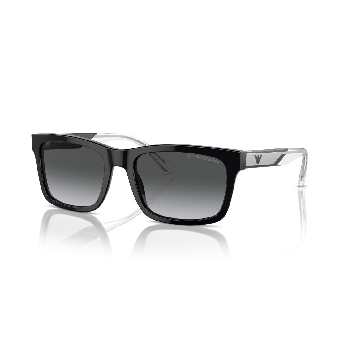 Emporio Armani 0Ea4224 Rectangular Frame Sunglasses With Gradient Lenses