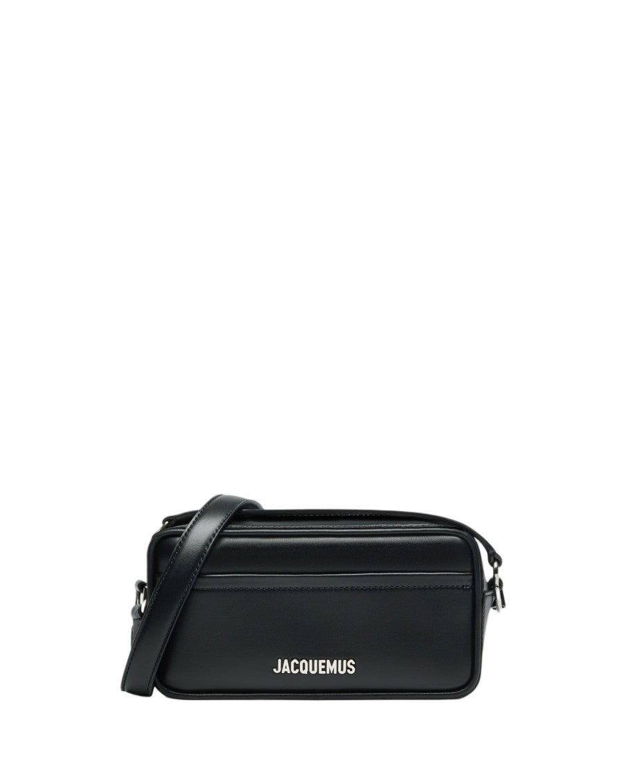 Jacquemus Rectangular Smooth Leather Pochette With Silver Hardware