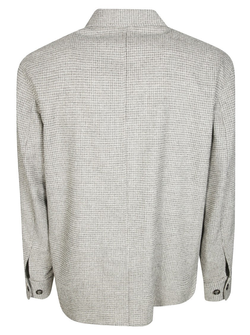 Paolo Pecora Micro Check Shirt Jacket
