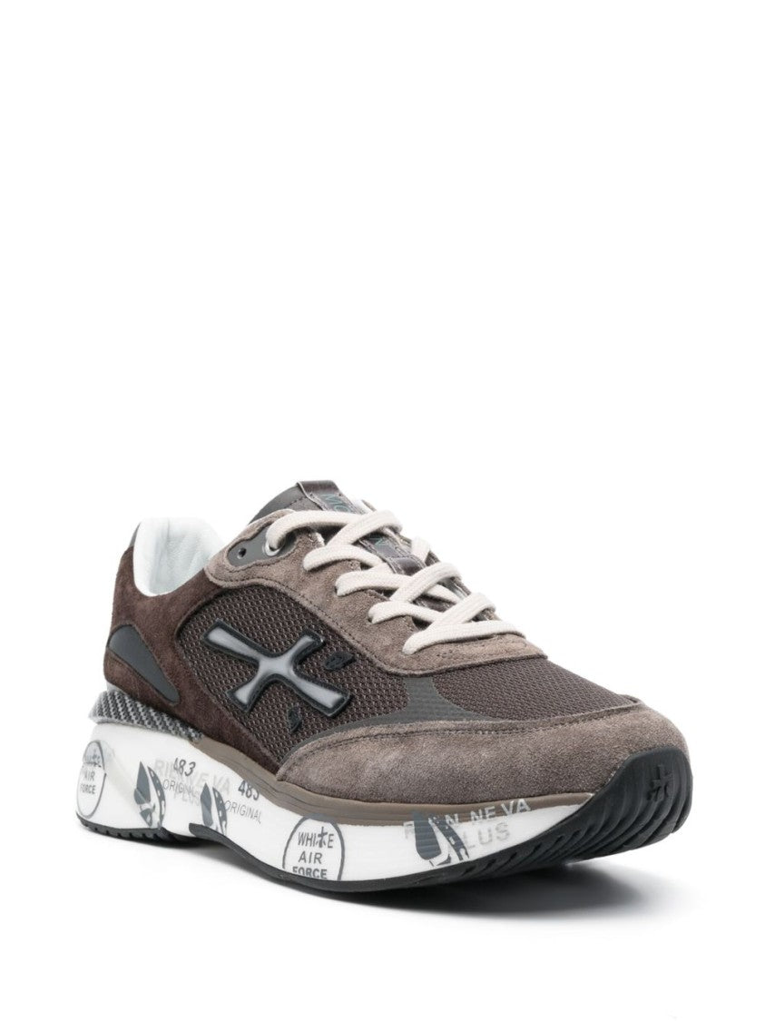 Premiata Low-Top Sneakers With Dark Grey Suede