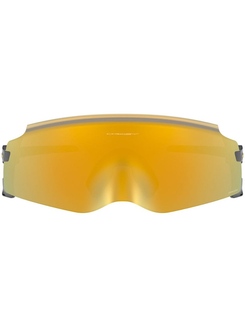 Oakley Gold Polished Acetate Shield Sunglasses