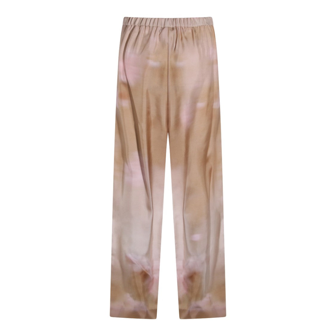 Fabiana Filippi Silk Floral Motif Trousers With Elasticated Waistband