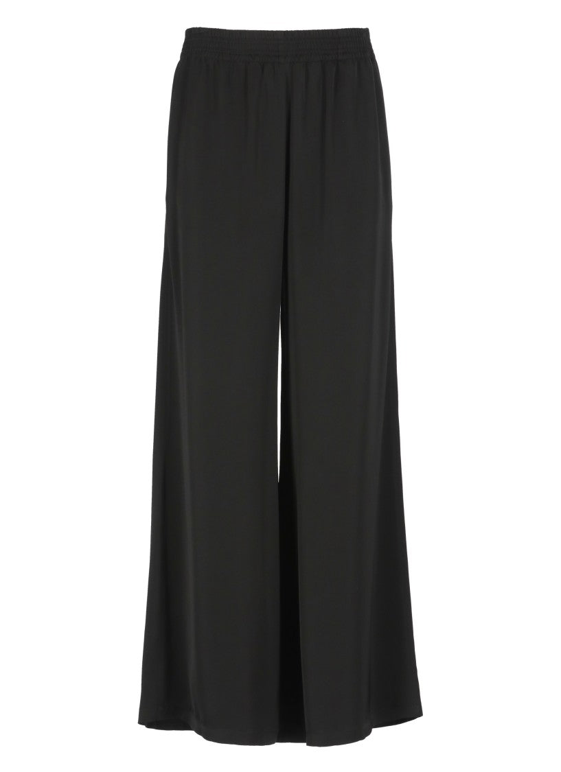 Fabiana Filippi Relaxed Wide-Leg Viscose Trousers With Elastic Waistband
