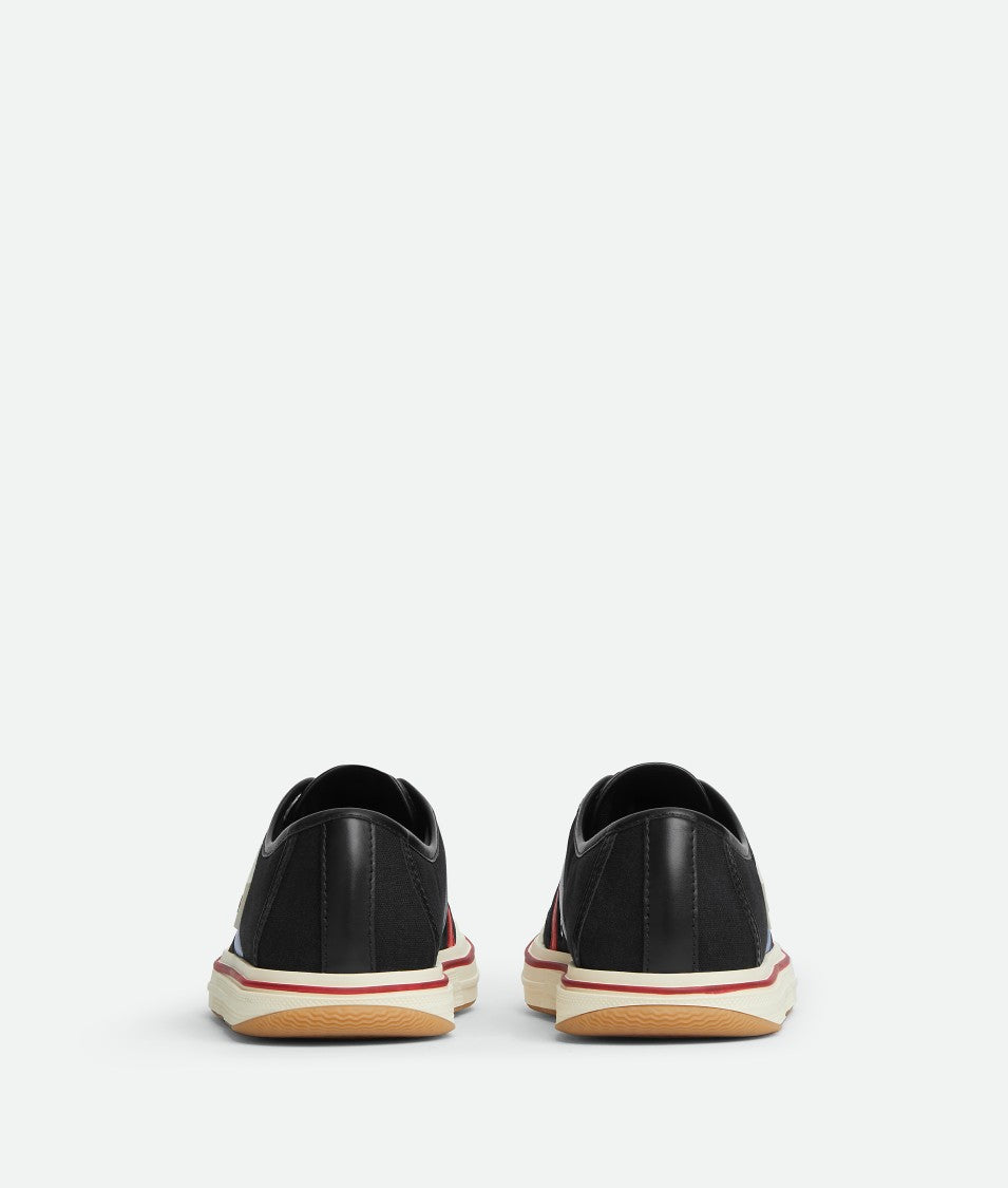 Bottega Veneta Canvas Sneakers With Geometric Accent Design