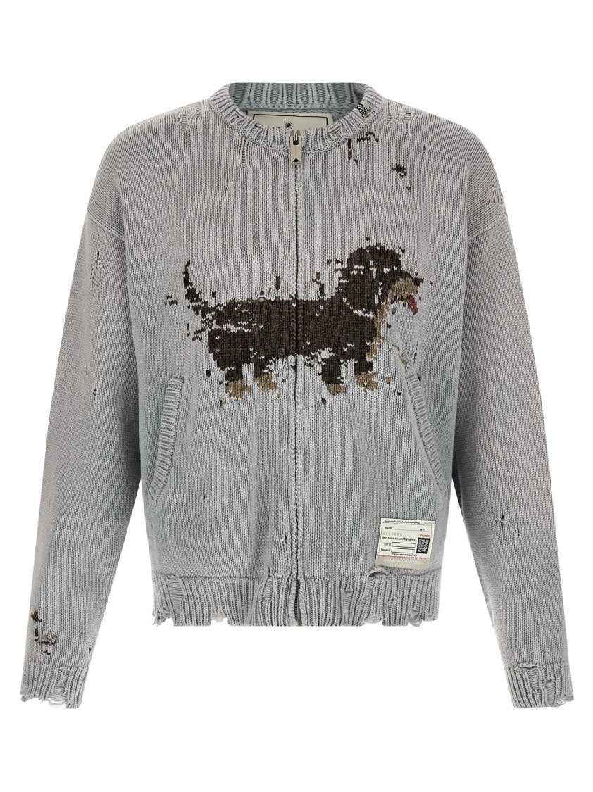 Maison Mihara Yasuhiro 'Dog Jacquard Knit' Cardigan
