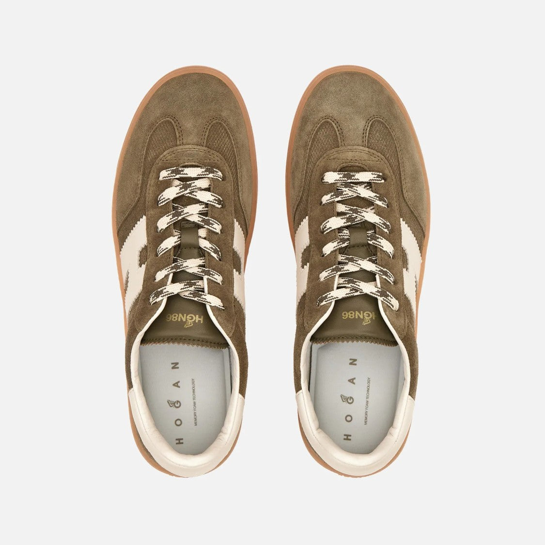 Hogan Cool Lace-Up Sneakers In Calfskin