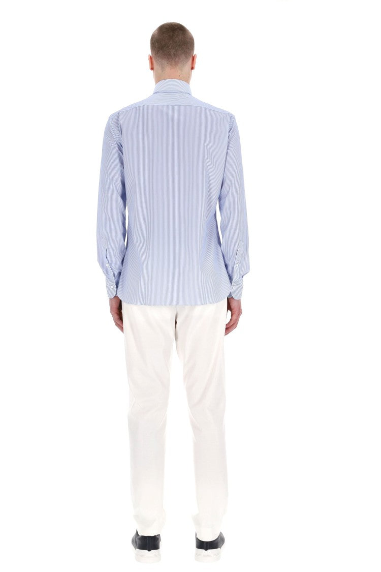 Barba “La Polo” Superlight Technical Fabric Stripe Shirt
