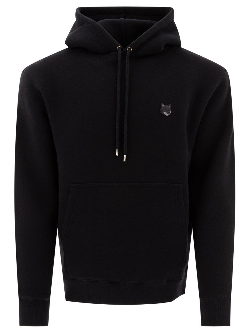 Maison Kitsuné Classic Black Pullover Hoodie With Fox Emblem