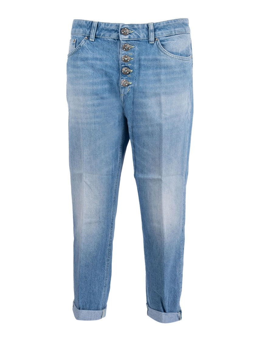 Dondup Relaxed-Fit Light Blue Denim Jeans With Tapered Leg