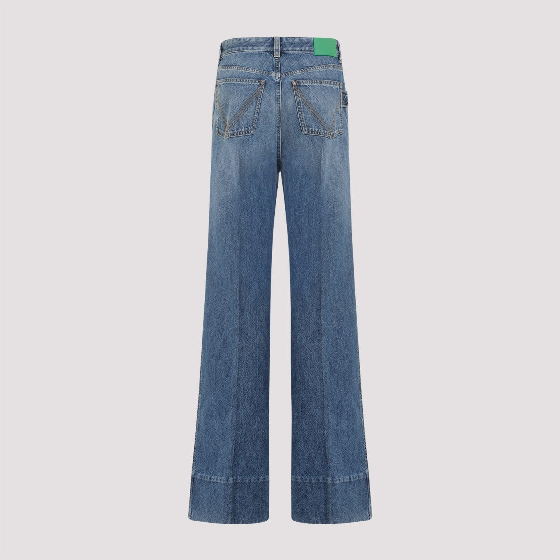 Bottega Veneta Wide Leg Mid Blue Denim Jeans