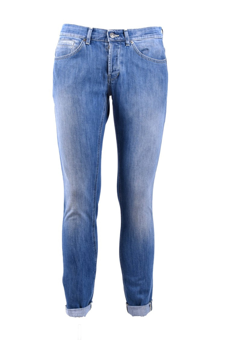 Dondup Blue Cotton Washed Jeans