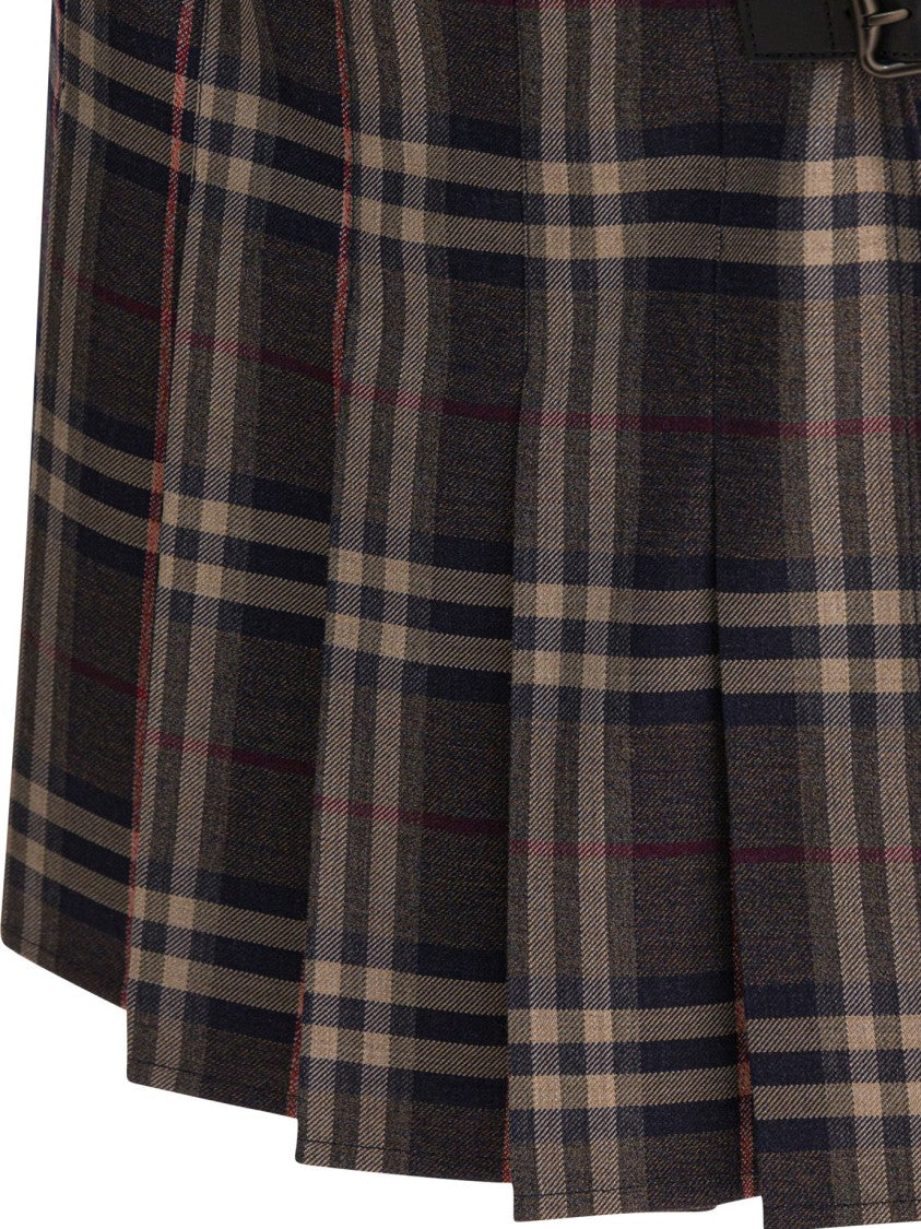 Burberry "Check" Wool Mini Kilt