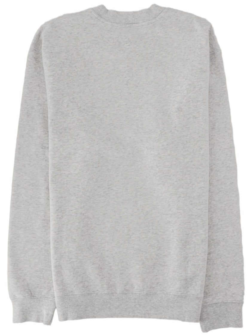 Jacquemus Heather Grey Minimalist Logo Patch Cotton Sweatshirt